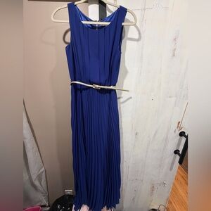 Eliza J Royal Blue Pleated Maxi Dress